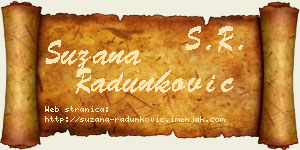 Suzana Radunković vizit kartica
